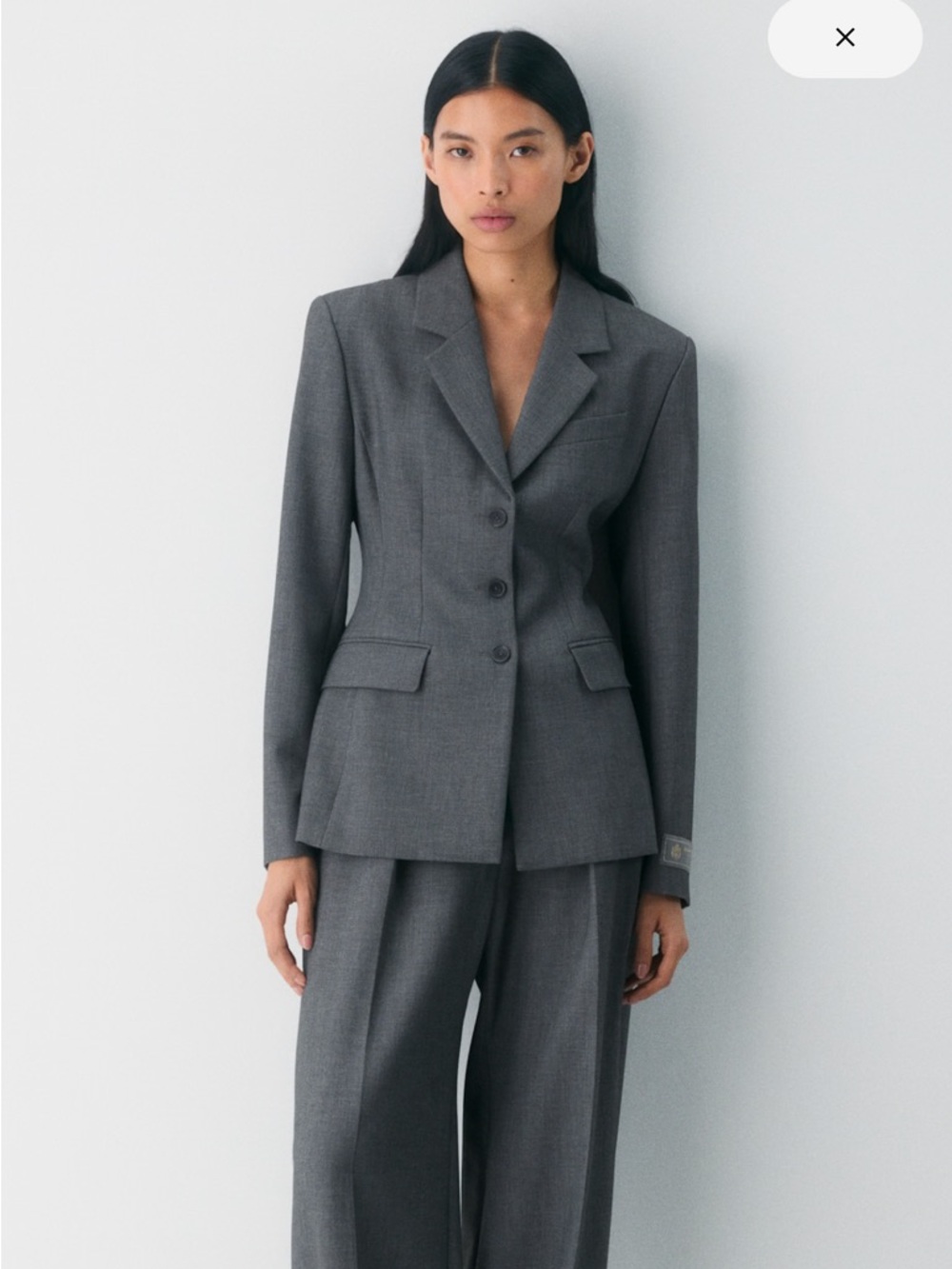 Aritzia Standout Blazer in Heather Charcoal